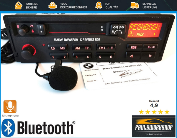 Original BMW BAVARIA C REVERSE RDS Bluetooth 5.0 + MusicStreaming + Mikrofon Mic